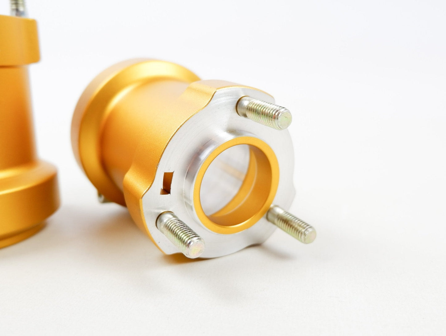 Set of Gold 50mm x 95mm Long Rear Hubs - Race Rally Supplies