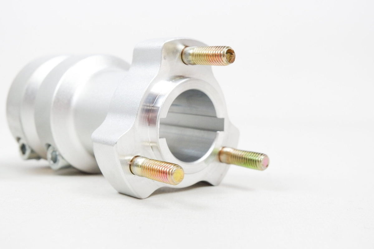 Set of Silver 30mm x 115mm Rear Hubs - Race Rally Supplies