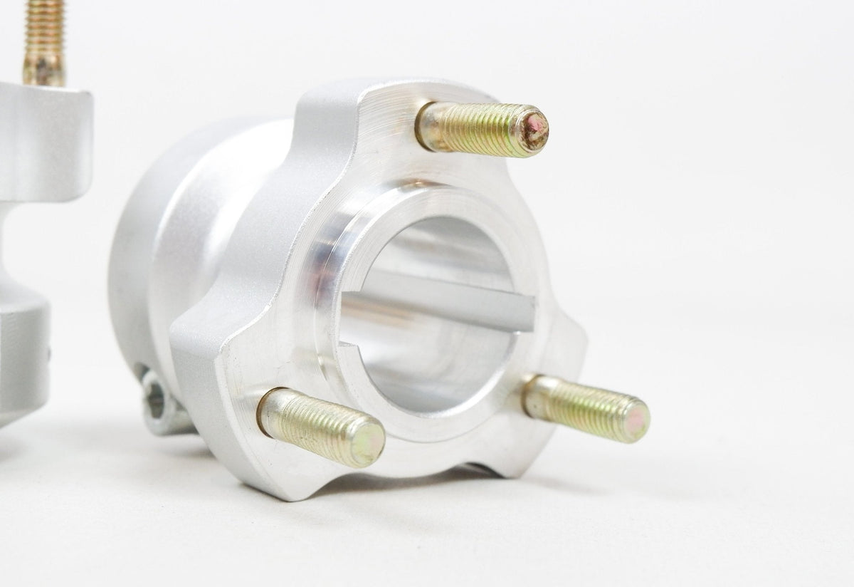 Set of Silver 30mm x 62mm Rear Hubs - Race Rally Supplies