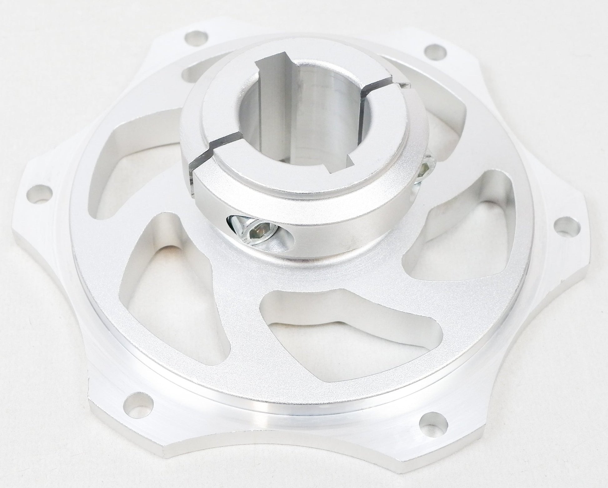 Silver Aluminium 30mm Double Bolt Universal Sprocket Carrier - Race Rally Supplies