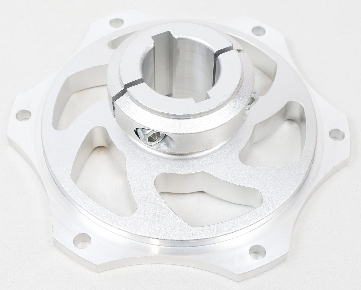 Silver Aluminium 30mm Double Bolt Universal Sprocket Carrier - Race Rally Supplies