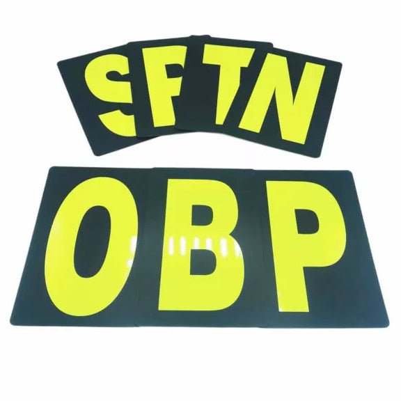 Standard Pit Board Letters Yellow - Race Rally Supplies