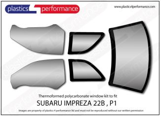 SUBARU Impreza 22B STi / P1 - Lexan Polycarbonate window kit
