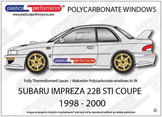 SUBARU Impreza 22B STi / P1 - Lexan Polycarbonate window kit - Race Rally Supplies
