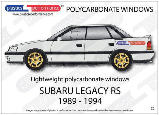 SUBARU - Legacy BC Sedan - Lexan Polycarbonate window kit - Race Rally Supplies