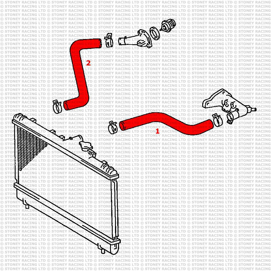 Toyota Celica GT 2.0 ST202 Silicone Radiator Hose Kit - Race Rally Supplies