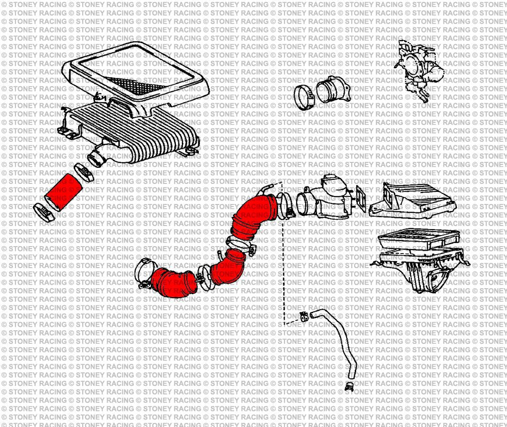 Toyota Celica GT4 ST185 Silicone Air Intake Hose Kit - Race Rally Supplies