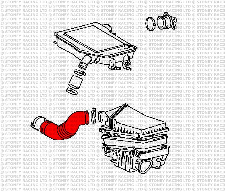 Toyota Celica GT4 ST205 Silicone Air Intake Hose Kit - Race Rally Supplies