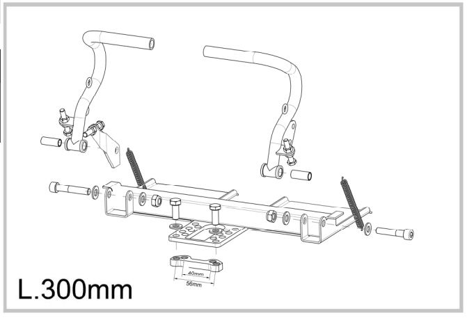 Universal Cadet Kart Pedal Relocation / Extension Kit - Race Rally Supplies