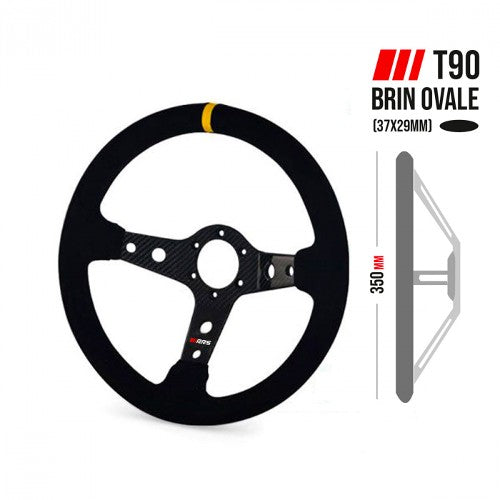 RRS Extra Light Carbon Steering Wheel 350mm Diameter 90mm Dish
