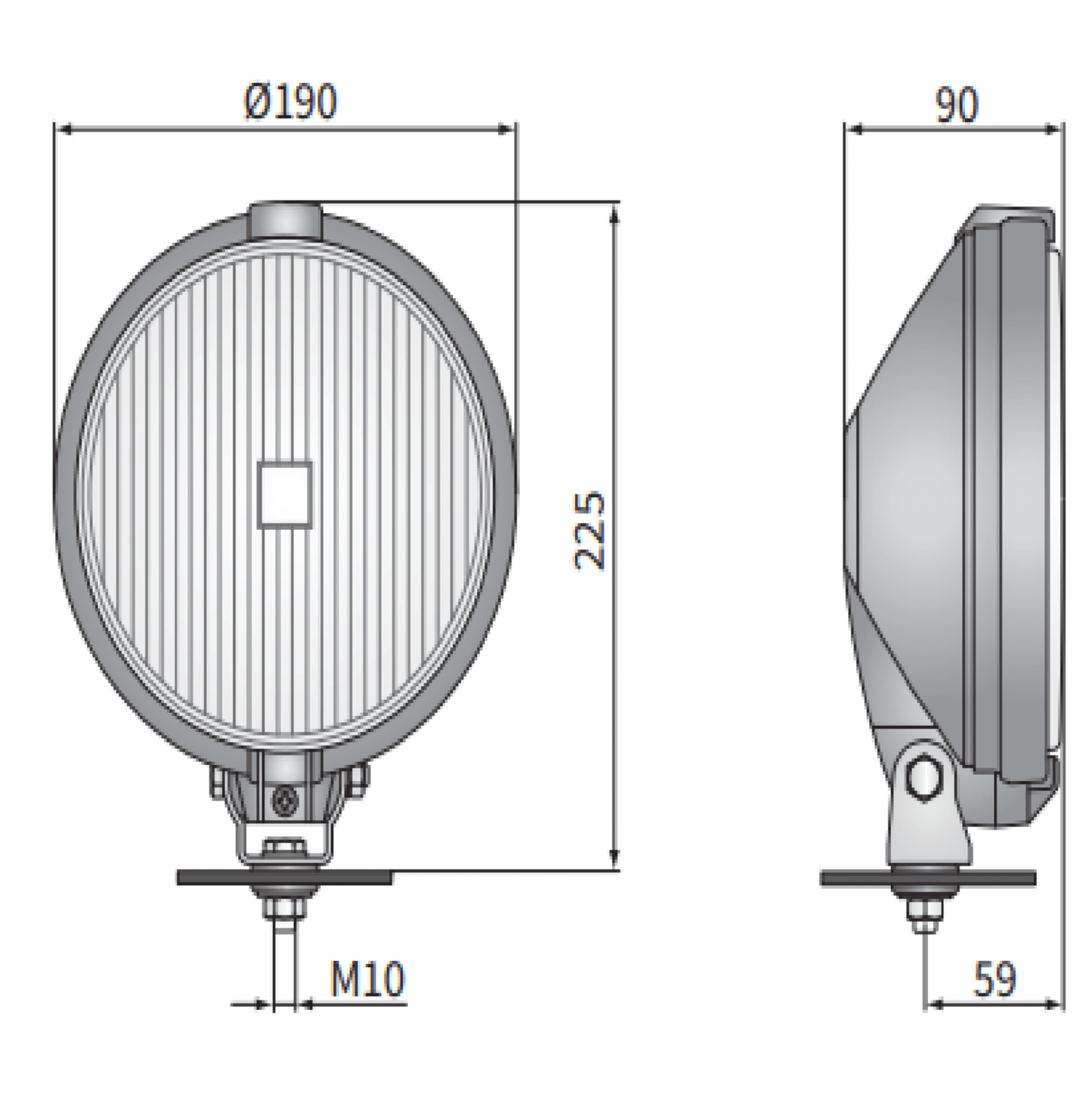 WESEM Ø 190mm Historic Lamp - Race Rally Supplies