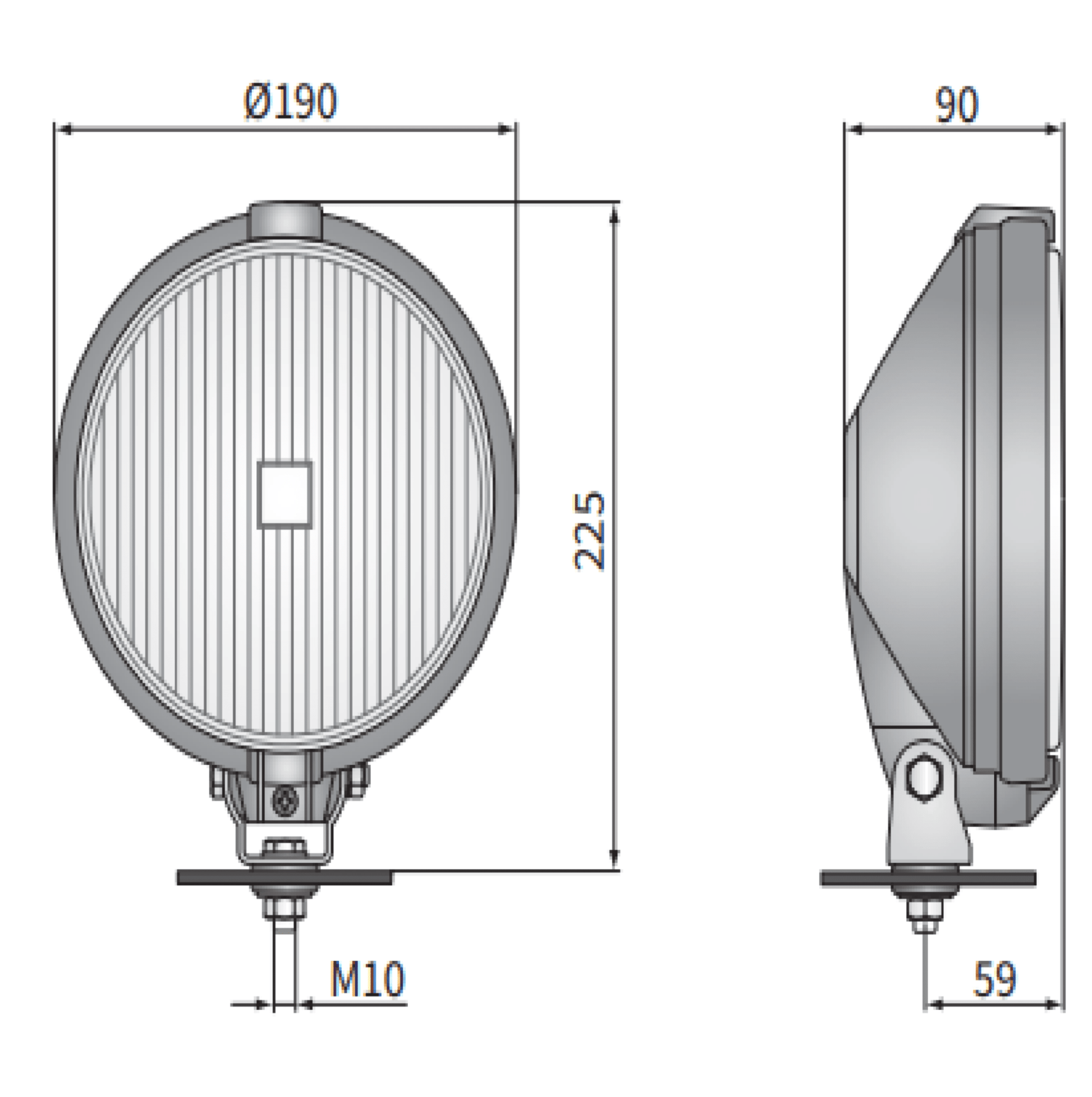 WESEM Ø 190mm Historic Lamp - Race Rally Supplies