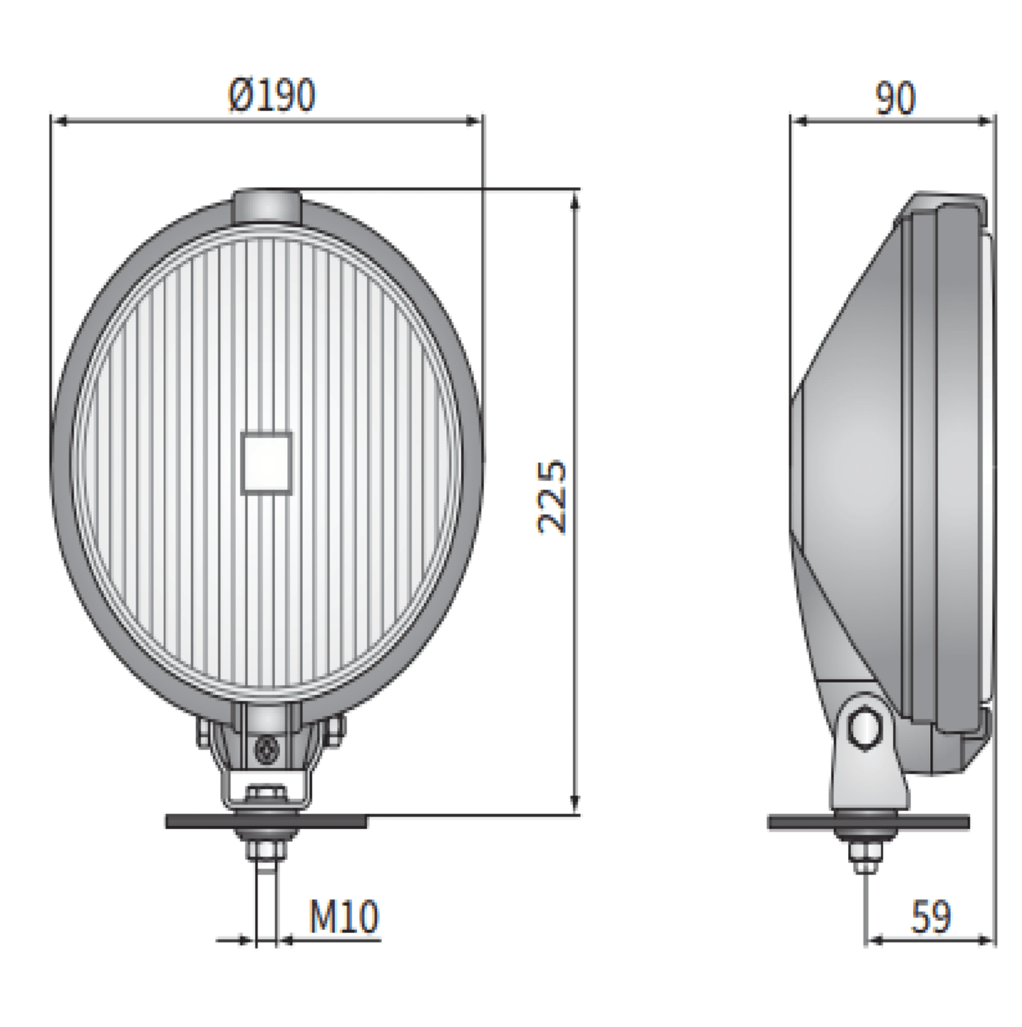 WESEM Ø 190mm Historic Lamp - Race Rally Supplies